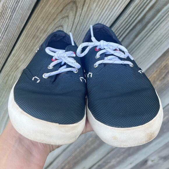 Sperry Kids Shoes Navy Canvas Lace Up Memory Foam Top Sider Washable Size 3M - Picture 6 of 8